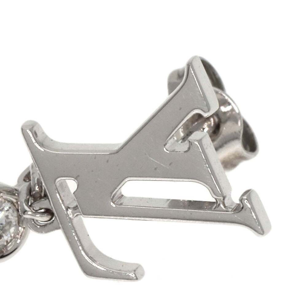 LOUIS VUITTON Silver Diamond Earrings - Picture 5 of 6